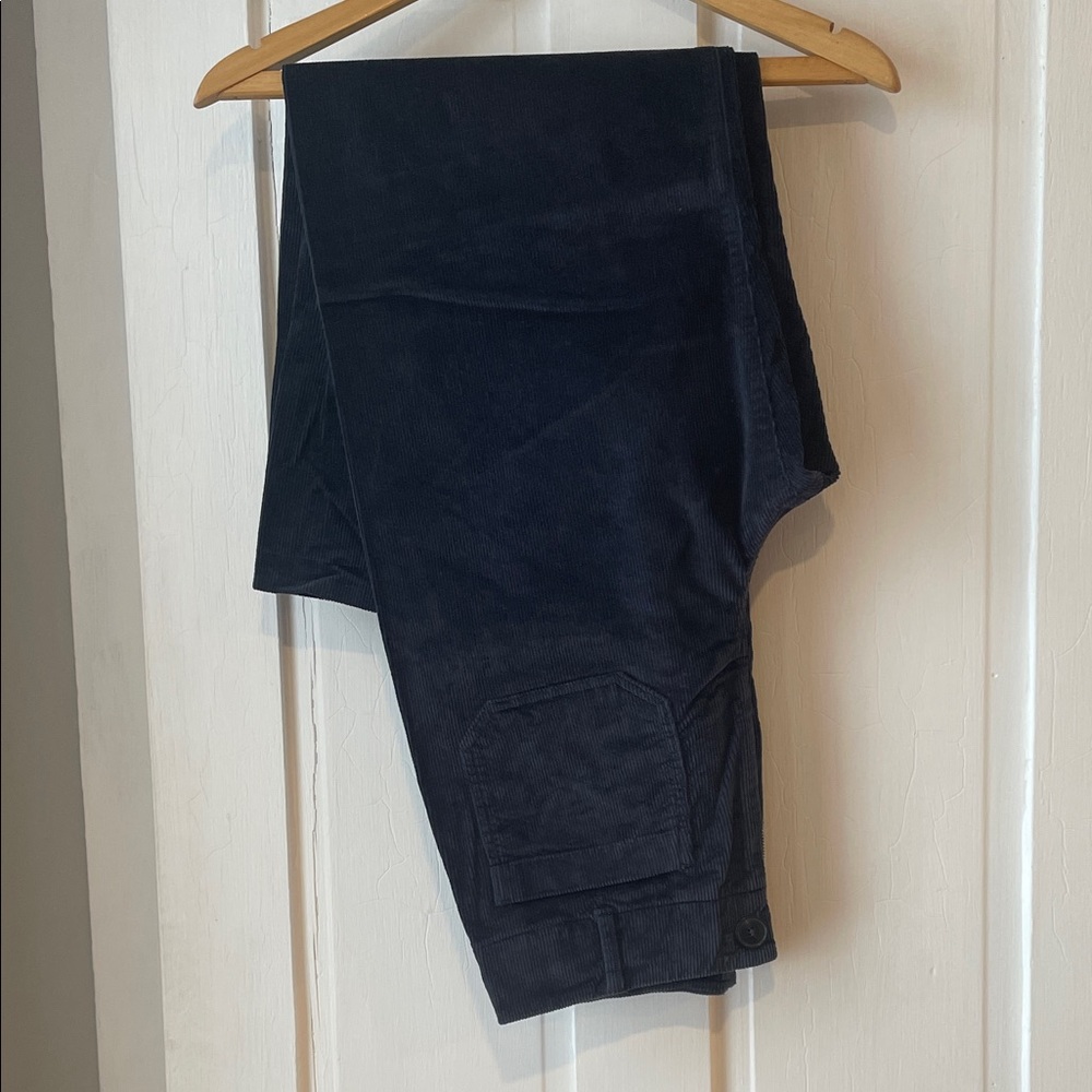 Anthropologie Maeve Blue Corduroy Pants, Wide Leg